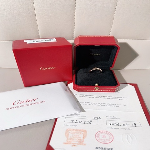 Cartier卡地亞 Panthere De Cartier 18K玫瑰金 窄版獵豹戒指，52號