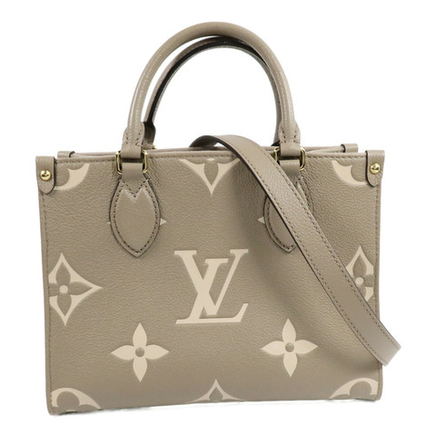 LOUIS VUITTON Monogram Empreinte OnTheGo PM金扣手挽肩背兩用袋