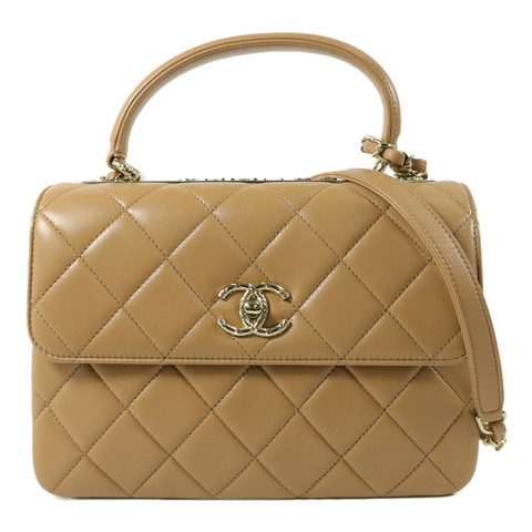 CHANEL 羊皮皮革Trendy CC Top Handle手挽肩背兩用袋