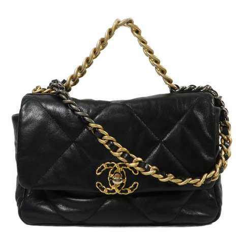CHANEL 羊皮皮革C19 Small手挽肩背兩用袋