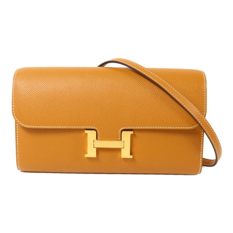 HERMES Epsom皮革Constance To Go肩背袋Gold