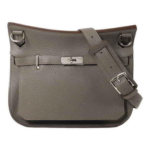 HERMES Togo皮革Jypsiere 28肩背袋Etain