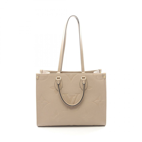 路易威登 OnTheGo MM Monogram Empreinte Tourtrell 兩用托特包 M45607 皮革 米色 二手 女士