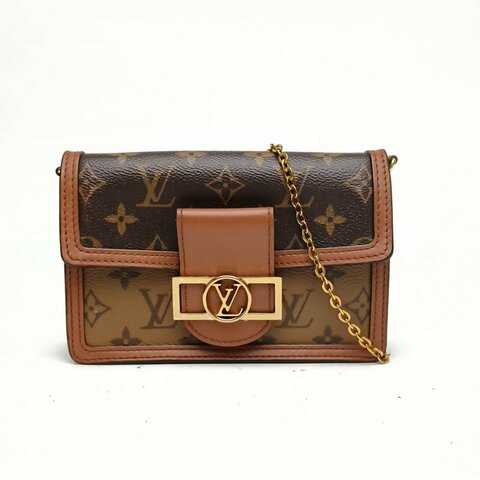 LOUIS VUITTON Dauphine達芙妮WOC拼色牛皮革肩背包