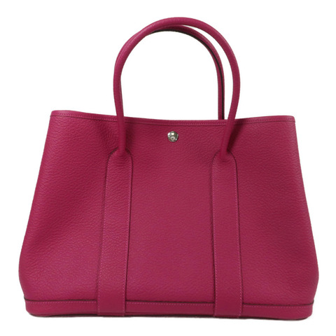 HERMES Negonda皮革Garden Party PM手挽袋Rose Pourpre