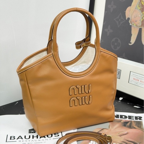 MiuMiu 繆繆 IVY 乾邑色 托特包 tote