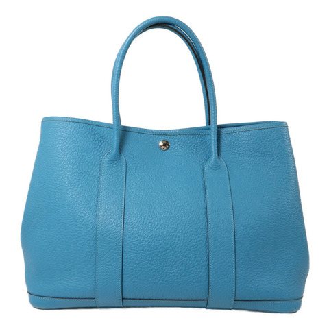 HERMES Negonda皮革Garden Party PM手挽袋Turquoise