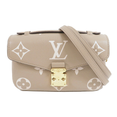 LOUIS VUITTON Monogram Empreinte Pochette Metis  East West金扣手挽肩背兩用袋