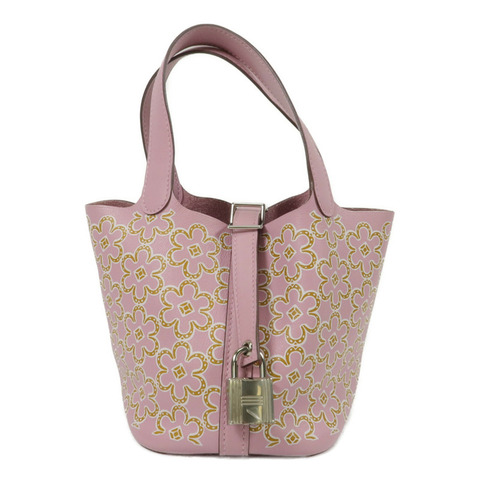 HERMES Swift皮革Picotin 14 Lucky Daisy手挽袋Mauve Sylvestre