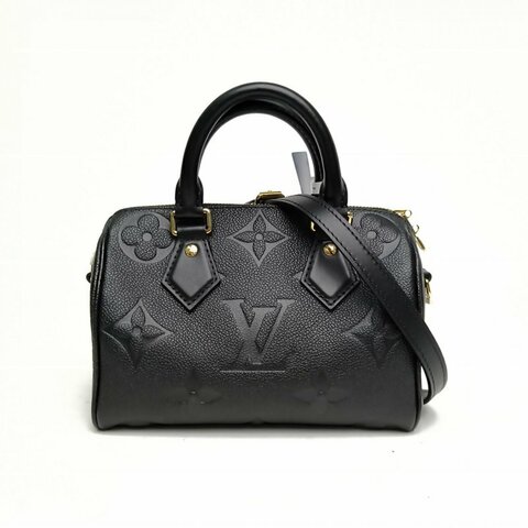 LOUIS VUITTON Sp20可拆卸肩帶黑色牛皮革晶片肩背包