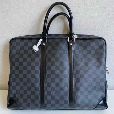 LV 路易威登經典老花公文包 男士手提包
