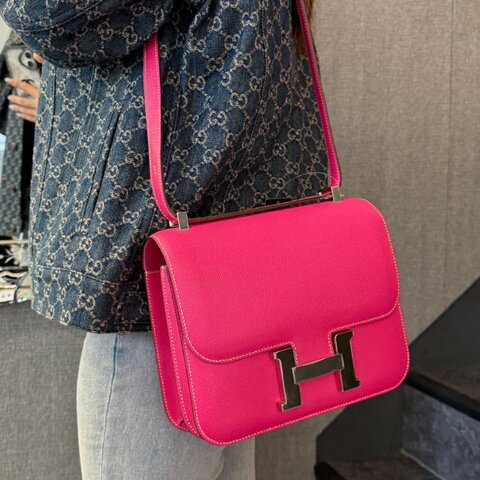 HEMRES 康康 Constance 24 Epsom 粉色 銀釦