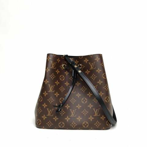 LOUIS VUITTON NÉONOÉ水桶包中號黑色內裏老花金扣晶片肩背包