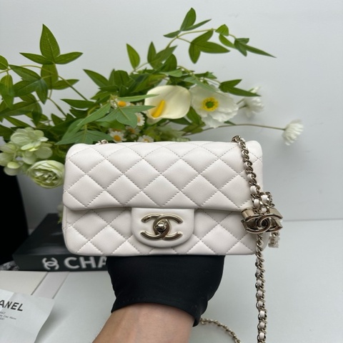 閒置新香奈兒Chanel 26S晶片款方胖子芯淡金雙C 斜挎包
