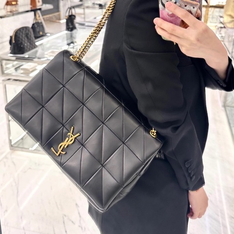 YSL黑金小羊皮JAMIE4.3中號肩側背包