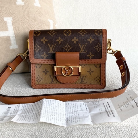 🌷有票據！Louis Vuitton LV 拼色老花 達芙妮小號 編碼款