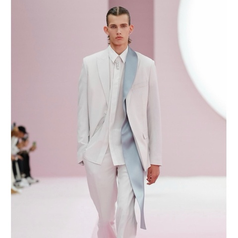 Dior x Daniel Arsham silk scarf wool suit 46 西裝