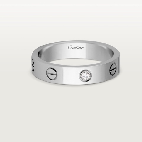 卡地亞 Cartier LOVE系列B40白金窄版單鑽57號 25證書