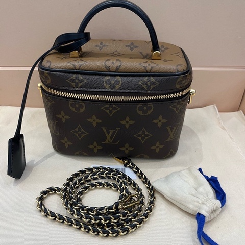 LV 路易威登 老花化妝盒 芯片款