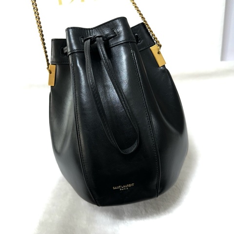 YSL 聖羅蘭 黑金 小水桶