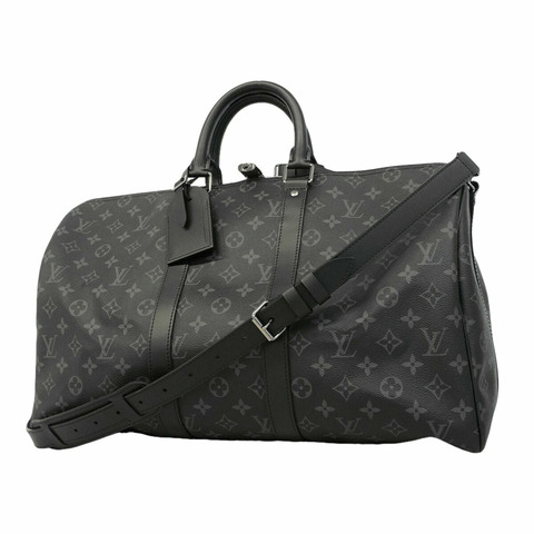 路易威登包 - Boston Monogram Eclipse Keepall Bandoulière 45 M40569 黑色 男士