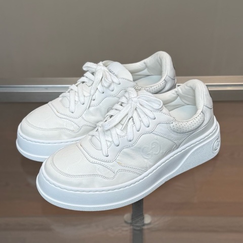 Gucci/古馳 白色餅乾鞋 尺碼/39.5