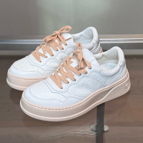 古馳/Gucci 白粉厚底餅乾鞋 尺碼/35.5 成色/99