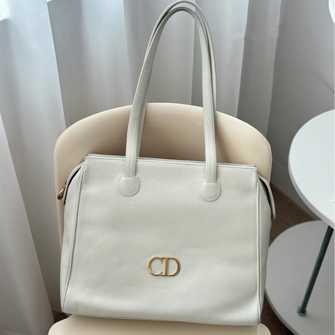 【The Row平替❤️✨全網最低價】Dior/迪奧  中古托特包 白色