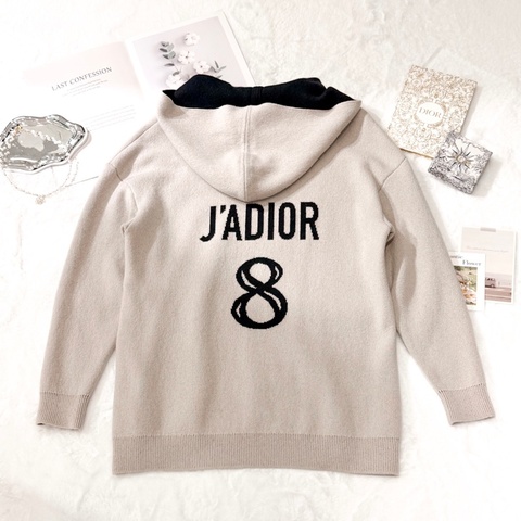 Dior 21FW 淺米色J'ADIOR連帽衛衣