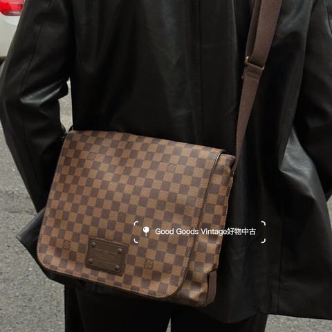 LV棋盤格Brooklyn MM斜背包 N51211