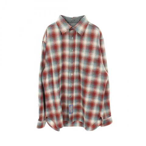 Maison Margiela Pendleton Oversized Check Shirt #38 羊毛波爾多藍二手男款