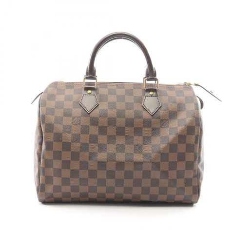 路易威登 Speedy 30 Damier Ebene 手提包 N41531 PVC塗層帆布皮革棕色二手女士