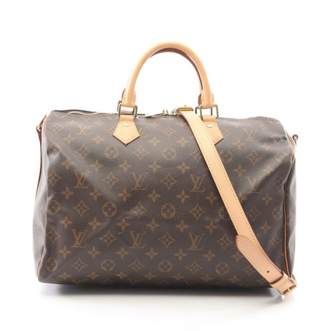 路易威登 Speedy Bandouliere35 Monogram 2WAY 手提包 M41107 PVC塗層帆布皮革棕色二手女士