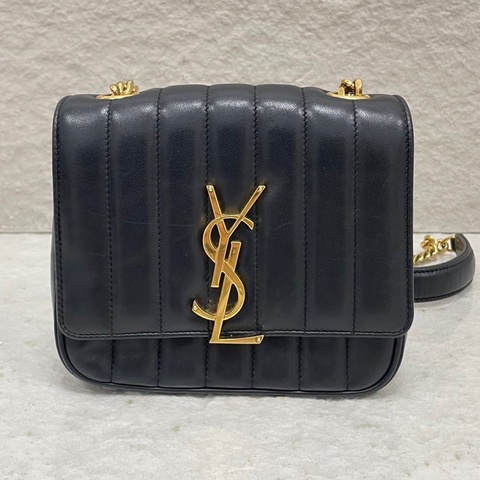 YSL vicky聖羅蘭黑金方胖子