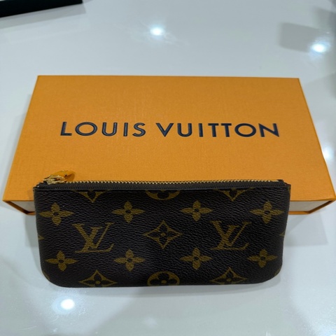 《95成新》LV 鑰匙零錢包 帆布皮革 S號