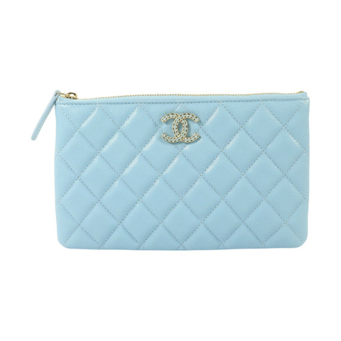 CHANEL 牛皮皮革Pouch小袋