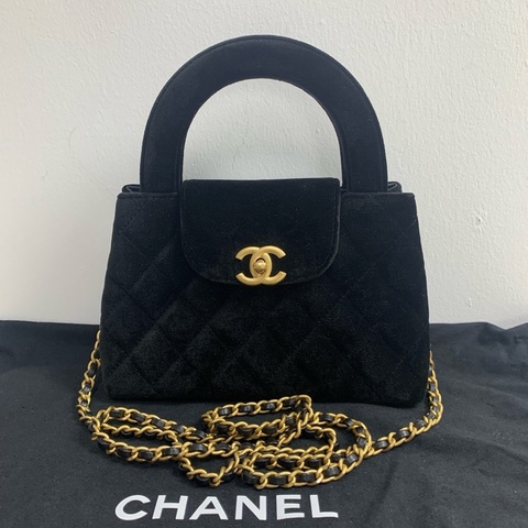 CHANEL香奈兒kelly 絲絨 大號 25年芯片