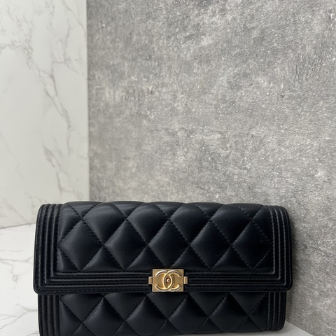 香緹國際精品 CHANEL leboy 長夾 雷標24開缺保卡 1230