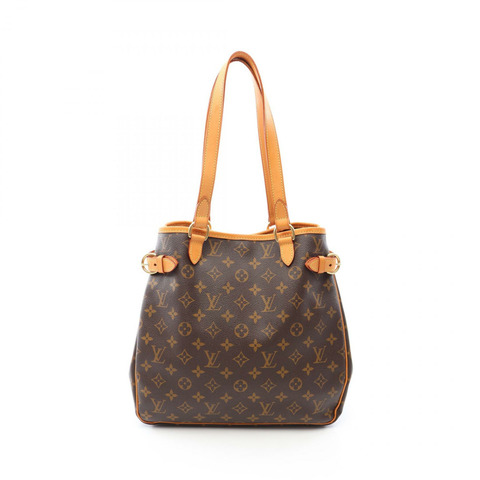 路易威登 Batignolles 直式 Monogram 手提包 M51153 PVC 塗層帆布皮革棕色二手女款