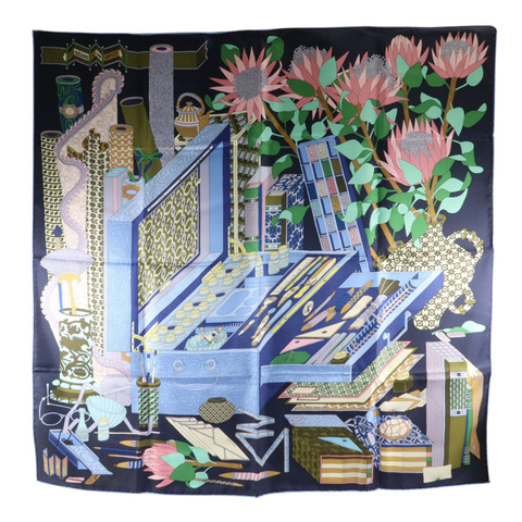 HERMES 絲質Scarf 90X90絲巾