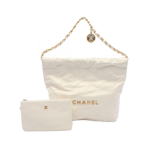 香奈兒 (CHANEL) Matelasse Chanel 22 小號肩背包 AS3260 白色皮革 二手 女士