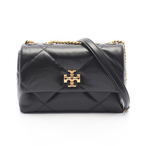 Tory Burch KIRA 菱格紋可轉換小號單肩包 154706001 皮革 黑色 全新 女士