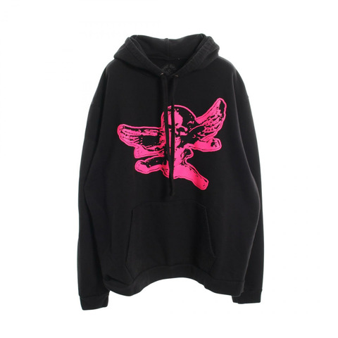 CHROME HEARTS FOTI MISS LERLENE 連帽衫，純棉材質，黑色/粉紅色，二手男款