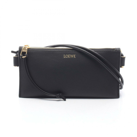 LOEWE Hoya 手拿包肩斜背包 C630R10X031100 黑色皮革 新款 女士