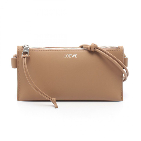 LOEWE Hoya 手拿包單肩斜背包 C630R10X039579 皮革 棕色 全新 女士