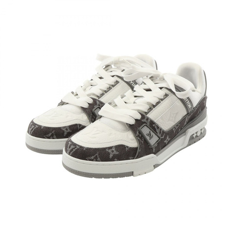 路易威登 LV Trainer 系列運動鞋 1AHOUC 皮革布料 白色 #7