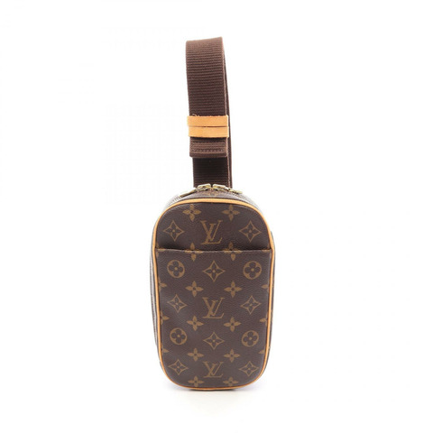 路易威登 Pochette Gange Monogram 腰包/斜背包 M51870 PVC塗層帆布皮革 棕色 二手 男女通用