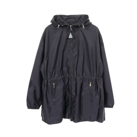 MONCLER WETE 連帽喇叭洋裝 其他外套 尼龍 海軍藍 二手 女款