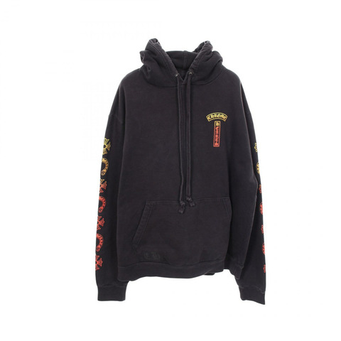 CHROME HEARTS 漸層色 logo 連帽衫，純棉材質，黑色多色，二手男款