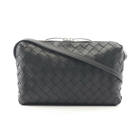 BOTTEGA VENETA Intrecciato 編織肩背包 597329V3UH38803 黑色皮革 全新 女士